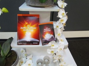 The anthologies on display