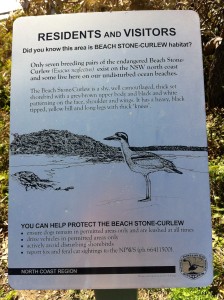 the sign at the camping spot