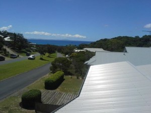 The view from the whale watching tower atop the house we rented.